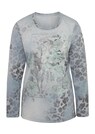Glanzend shirt met digitale print thumbnail 1