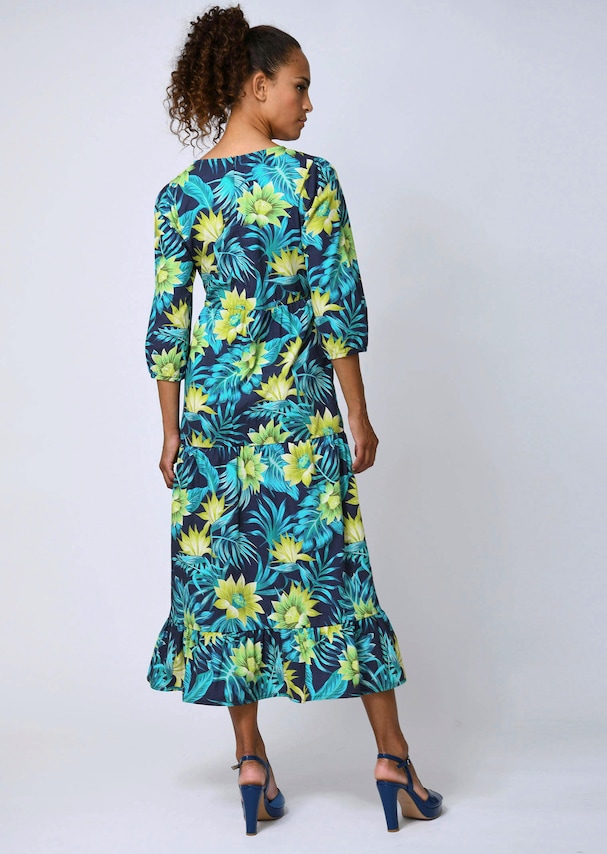 Kleid in allover floralerm Dessin 1