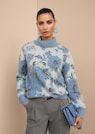 Floraler Jacquard-Pullover mit Rollkragen thumbnail 7
