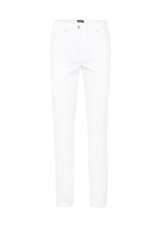 wit Corrigerende jeans met figuurvriendelijke naden