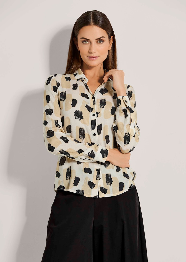 Bluse mit Unikat-Print