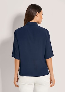 Half-sleeved blouse with a tie thumbnail 3