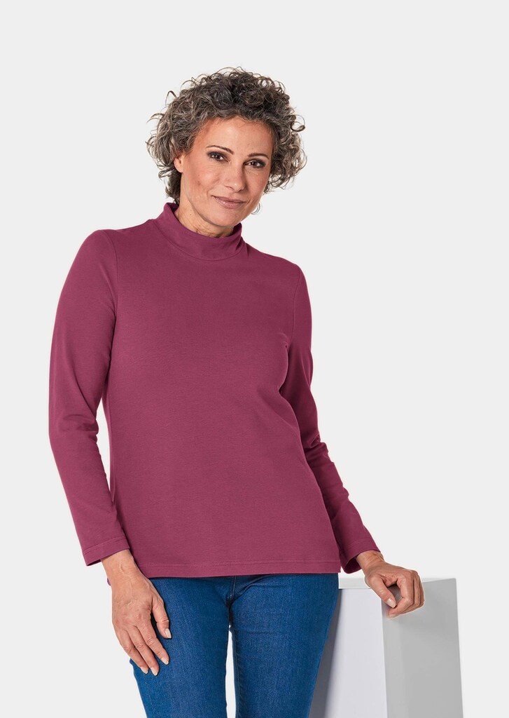 Stehkragenshirt mit Langarm