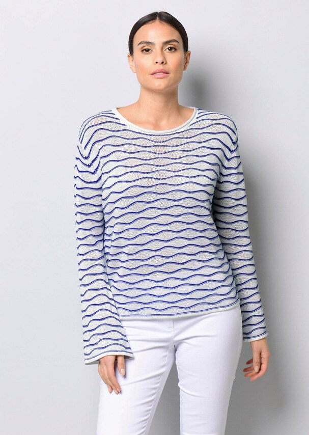 Pullover mit Wellendessin