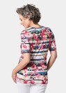 Bequemes Druckshirt in Blumen-Ringeloptik thumbnail 2