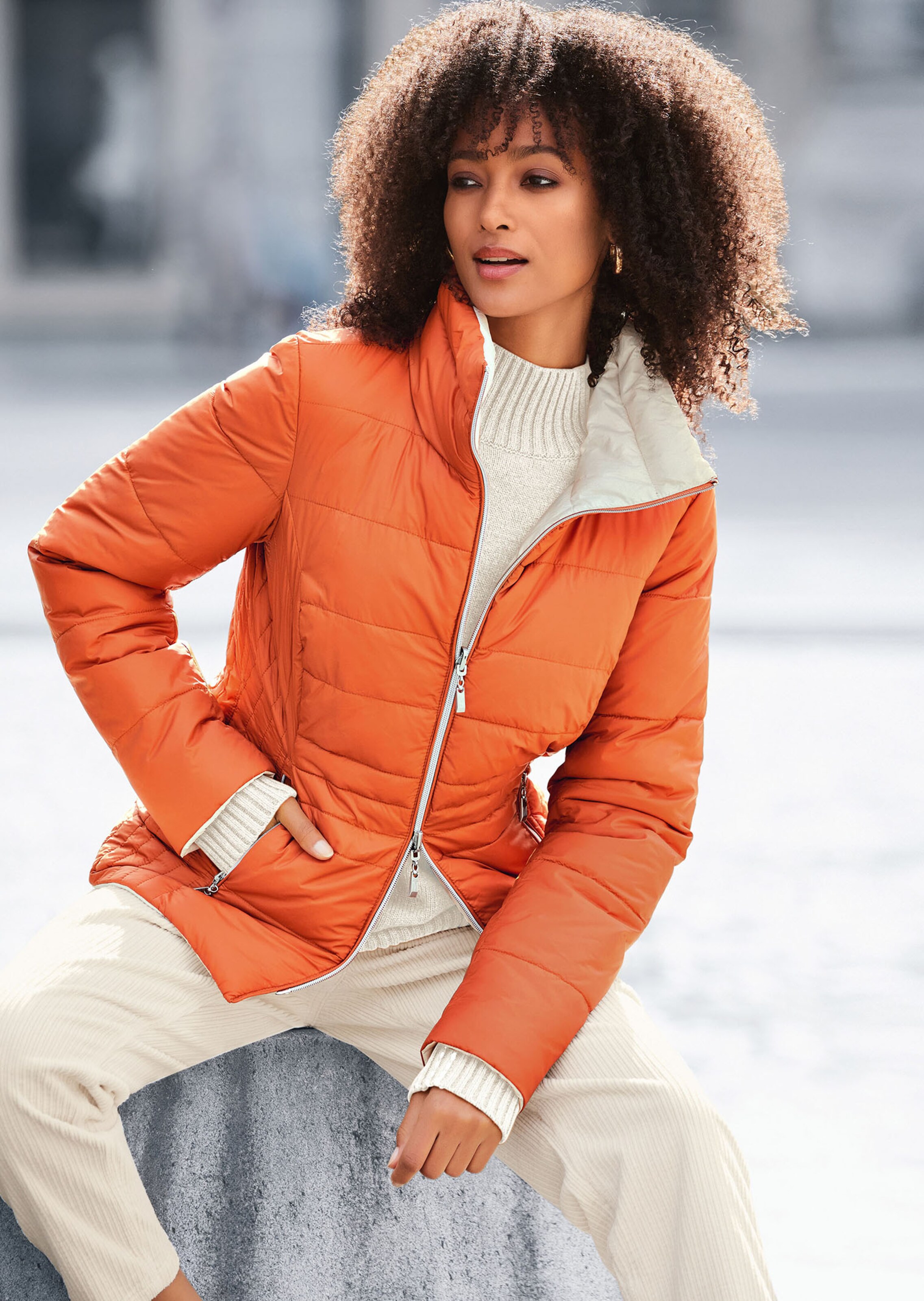 Outlet Madeleine Mode Sale Jacken Wendejacke Mit Reißverschluss In