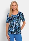 Katoenen shirt met kleurrijk bloemenpatroon thumbnail 1