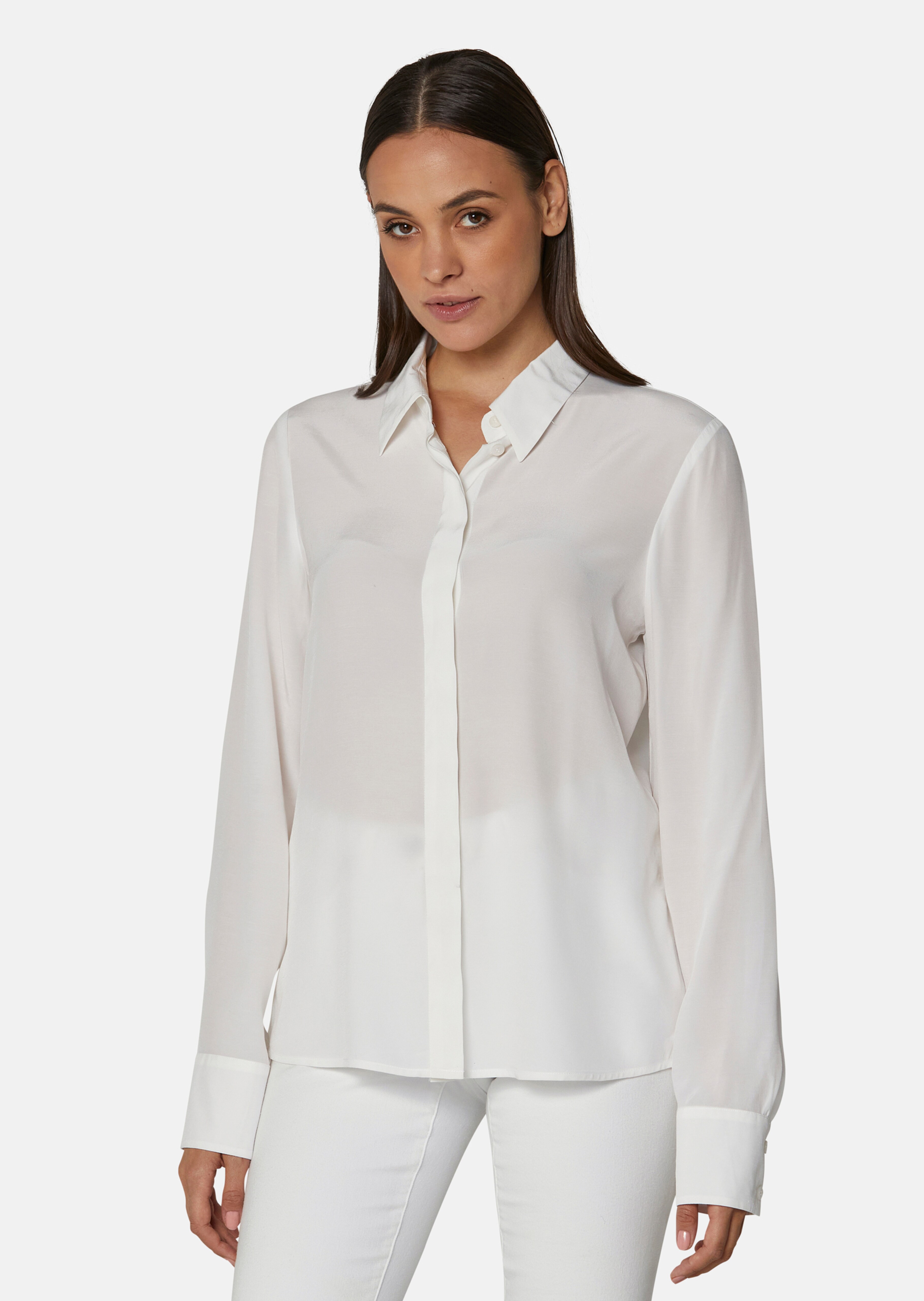 Klassische Langarm-Bluse