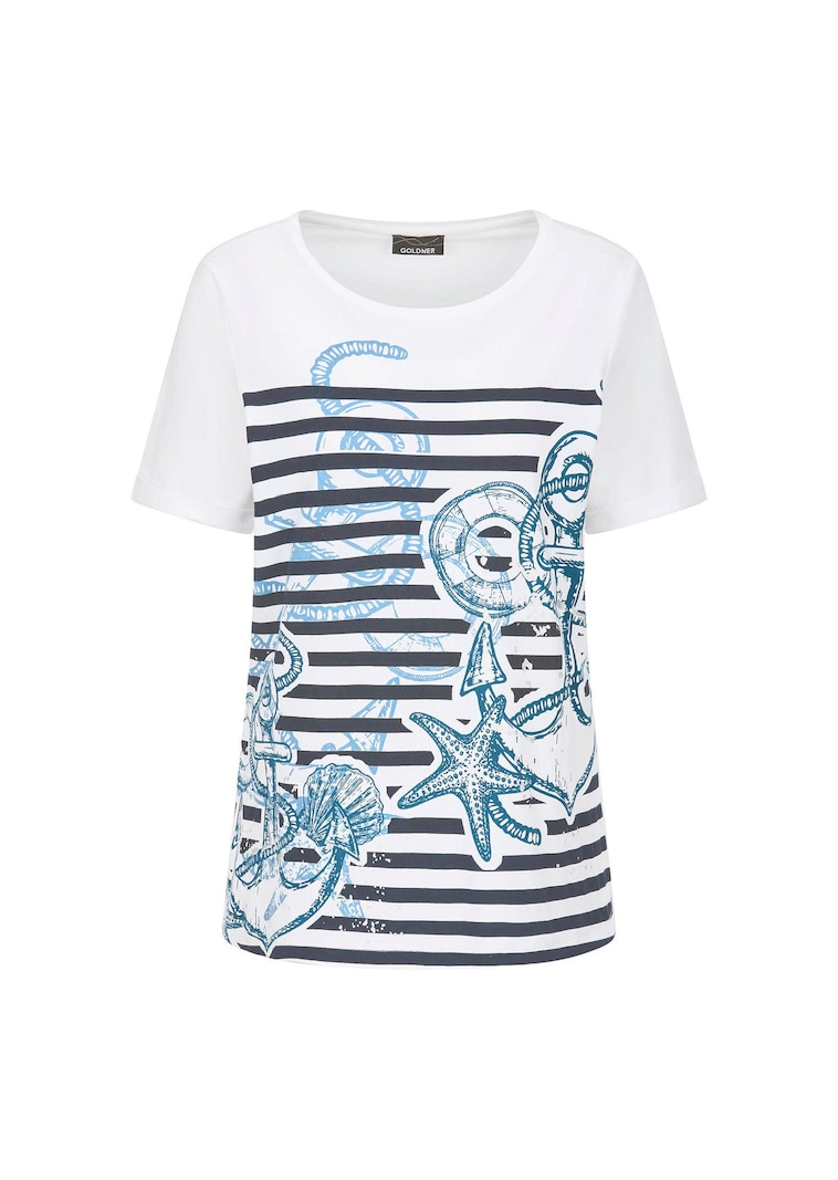 T-shirt en jersey style marin, avec détails brillants