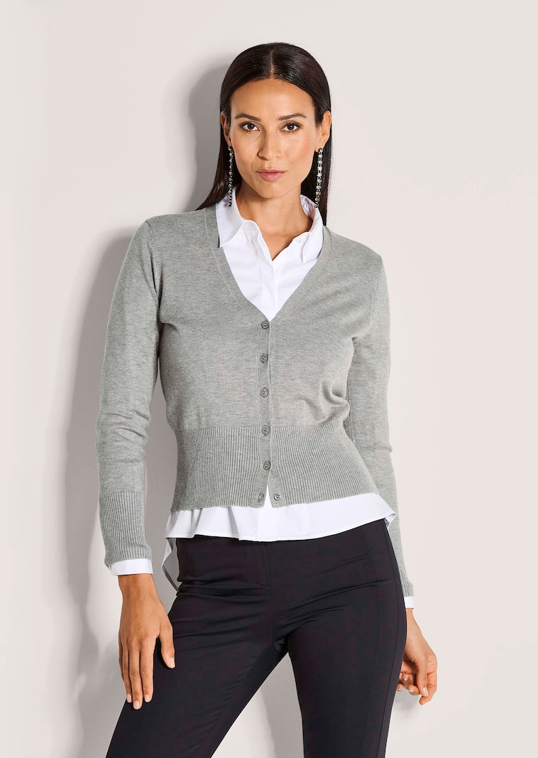 Strickjacke aus Viskose-Stretch