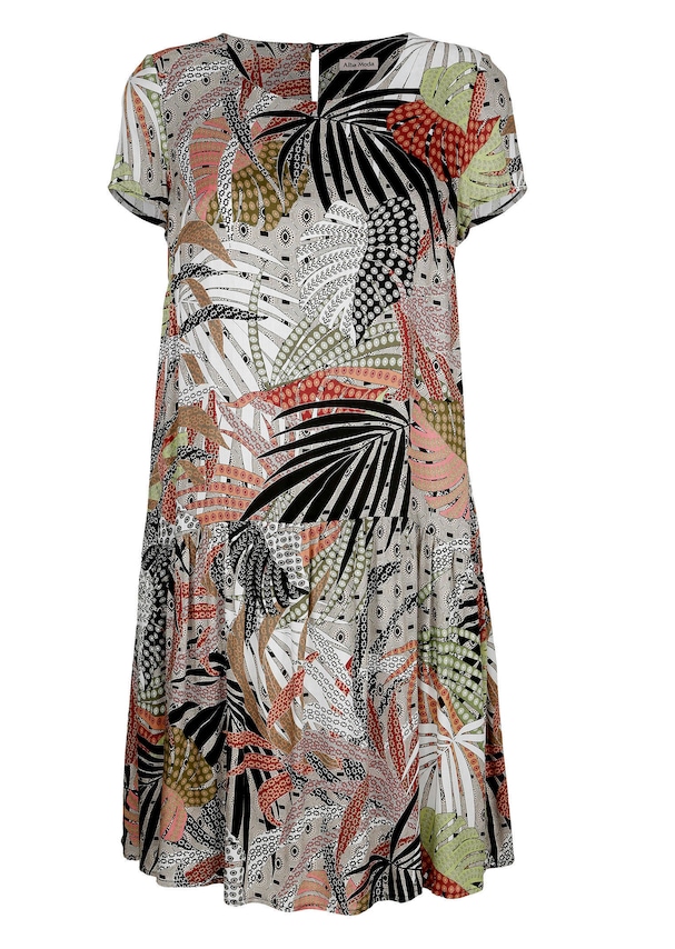 Kleid in grafischem Druck 4