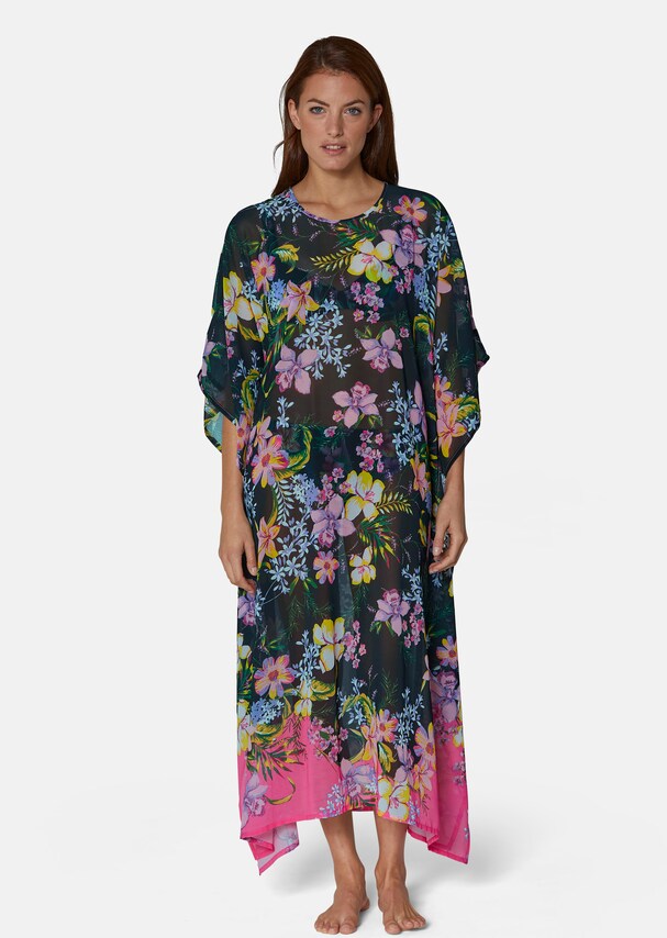 Kaftan with floral exotic print