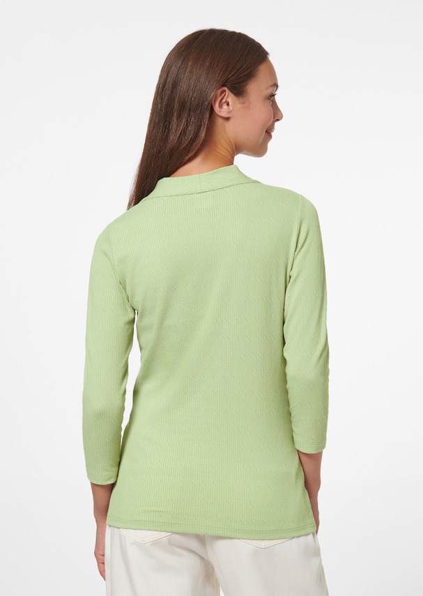 Shirt with 3/4-length sleeves and fashionable gathering 2