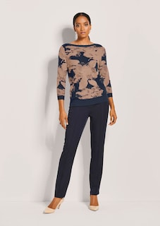 Jacquard-Pullover mit 3/4-Ärmeln thumbnail 2