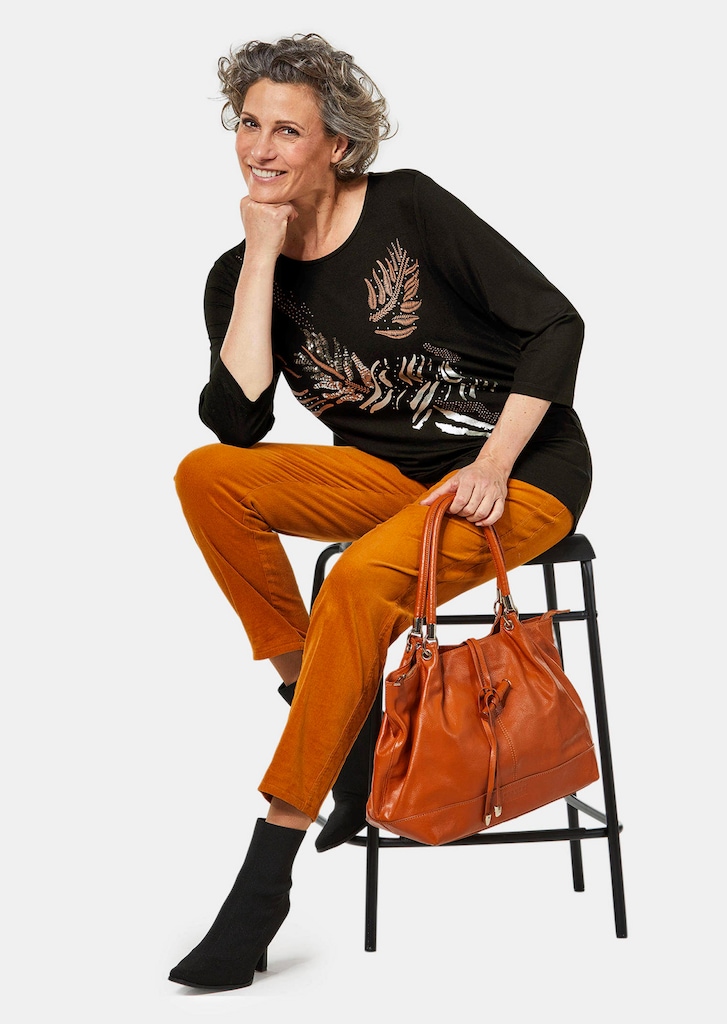 Druckshirt mit leichtem Glanz