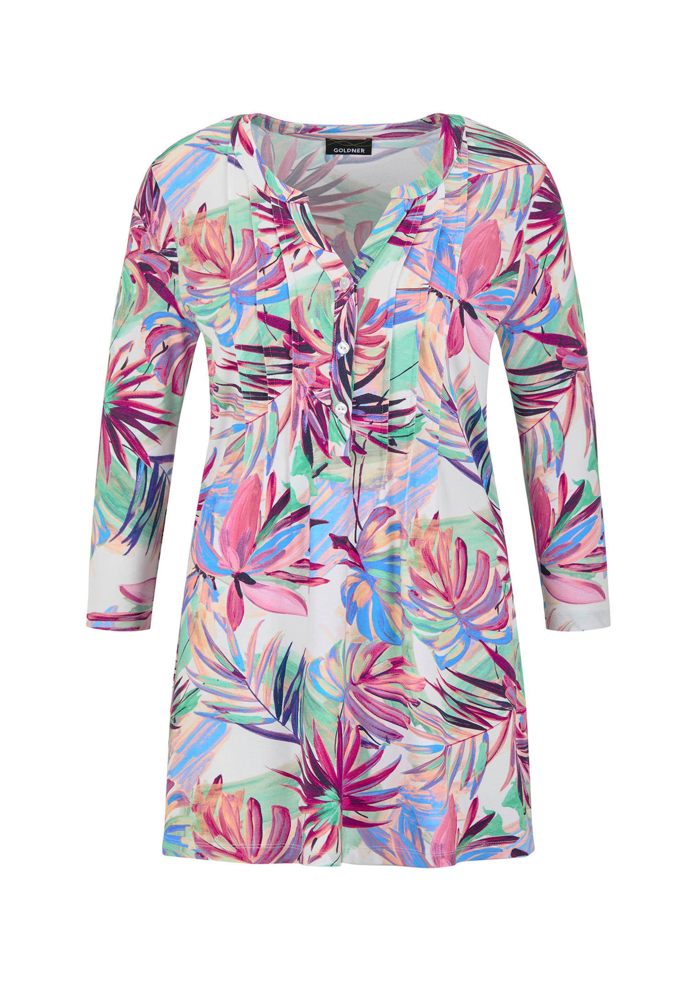 Jersey-Tunika mit Biesen