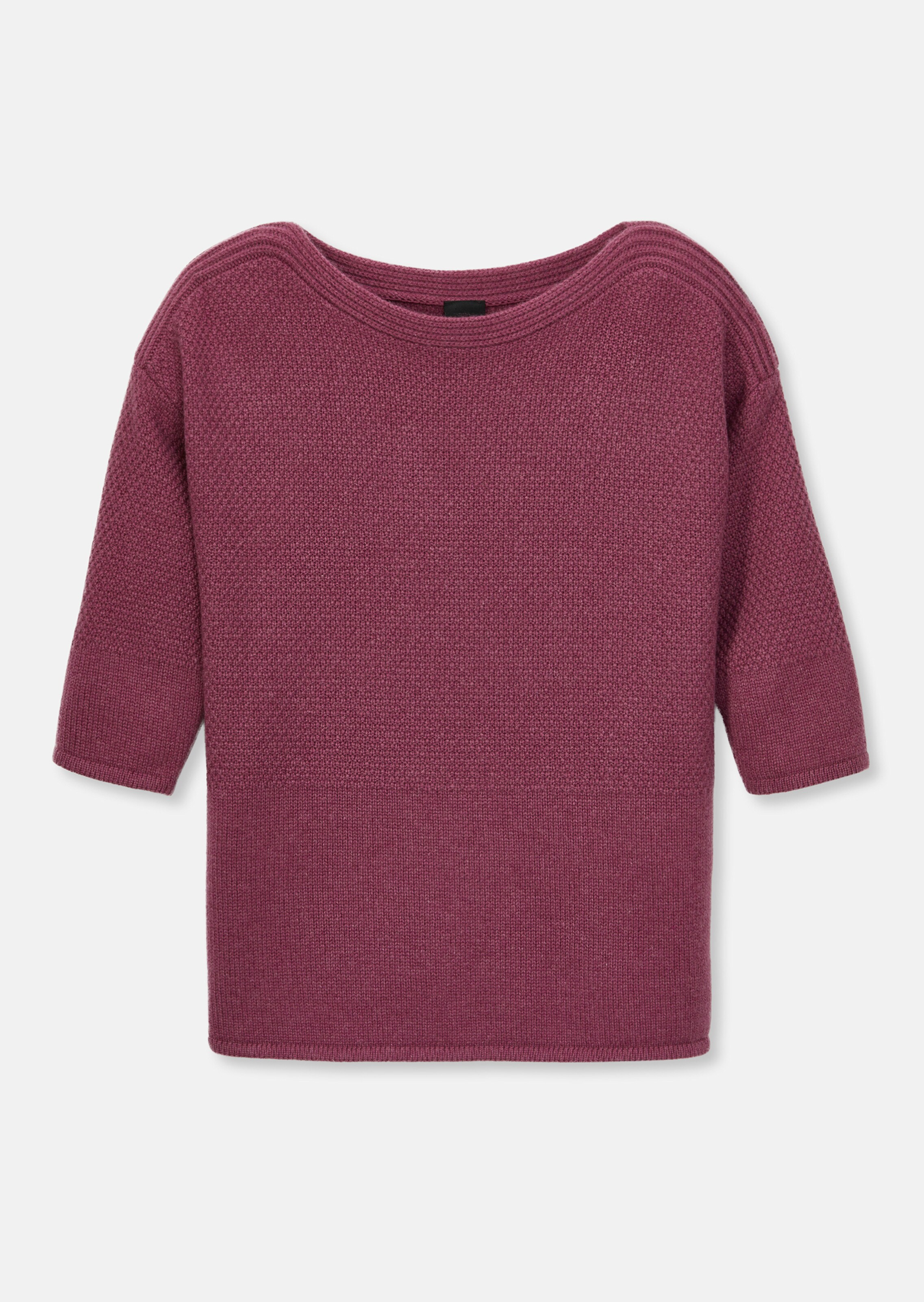Kaschmir-Pullover mit Struktur-Mix