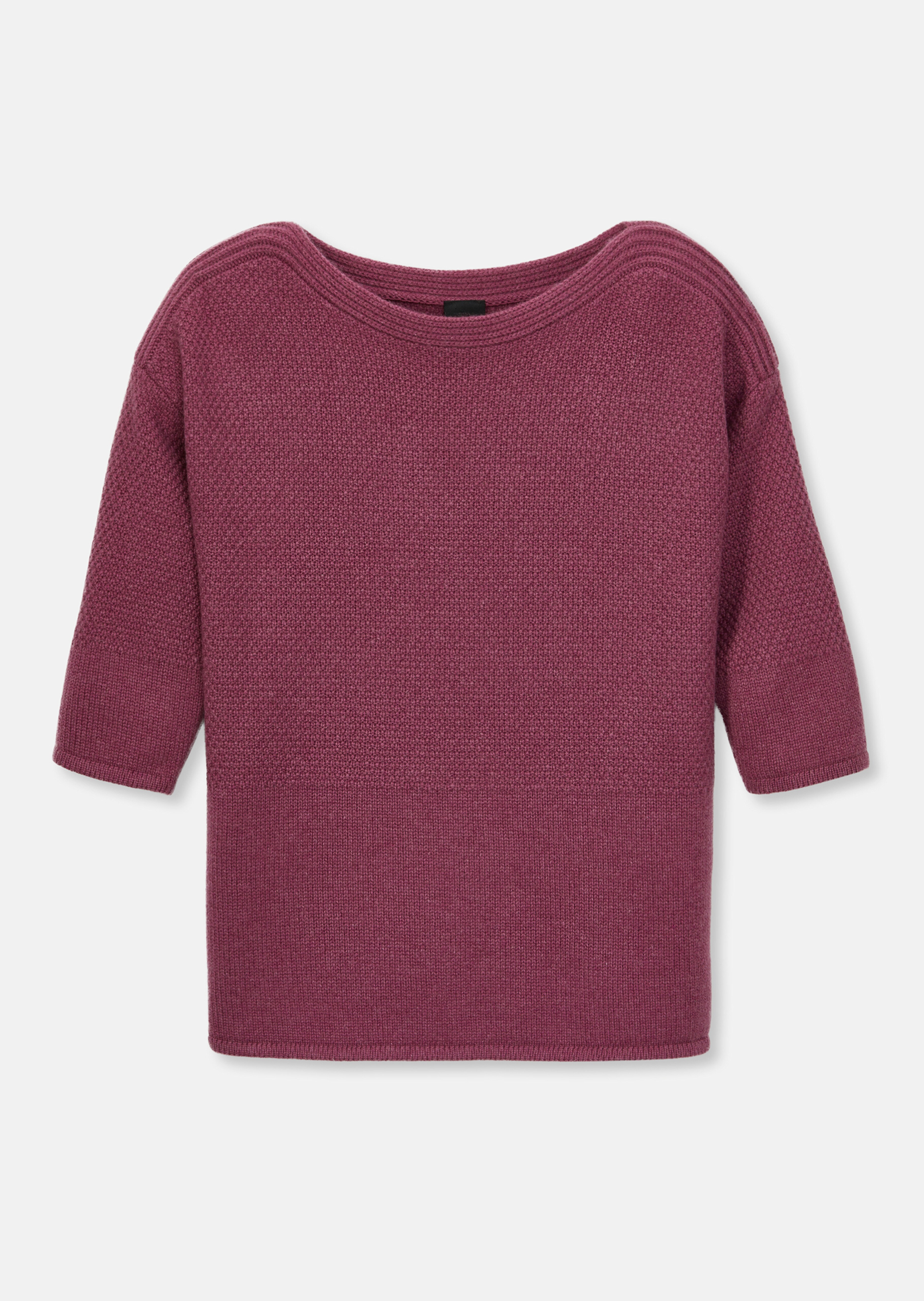 Kaschmir-Pullover mit Struktur-Mix