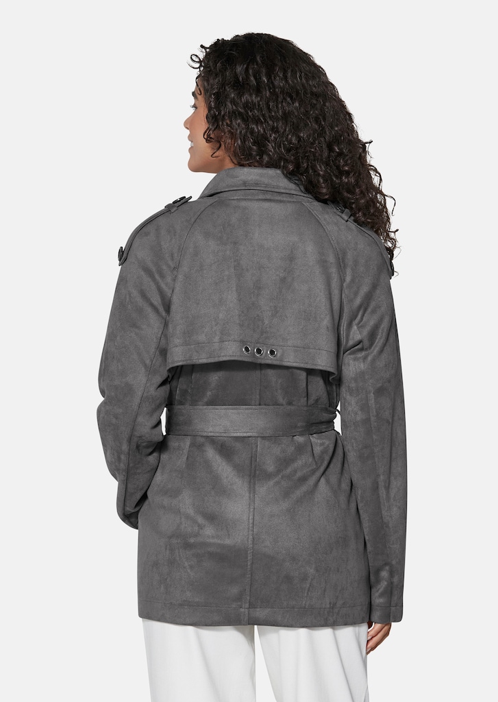 Trench-Jacke aus Microvelours 2