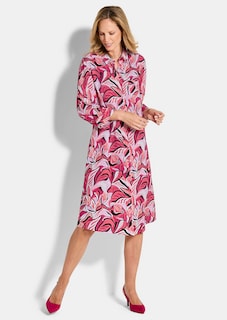 Hemdblusenkleid mit Blätterprint thumbnail 2