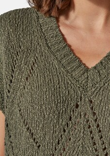 Chunky knit jumper with lace pattern thumbnail 5