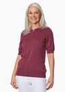 Tricot pullover met korte mouwen en mooie kraag thumbnail 1