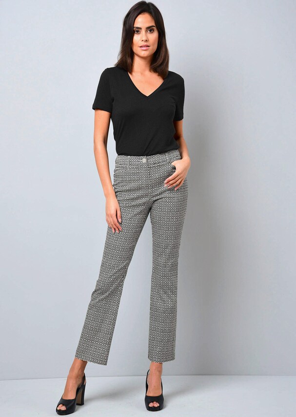 Hose mit grafischem Dessin 1