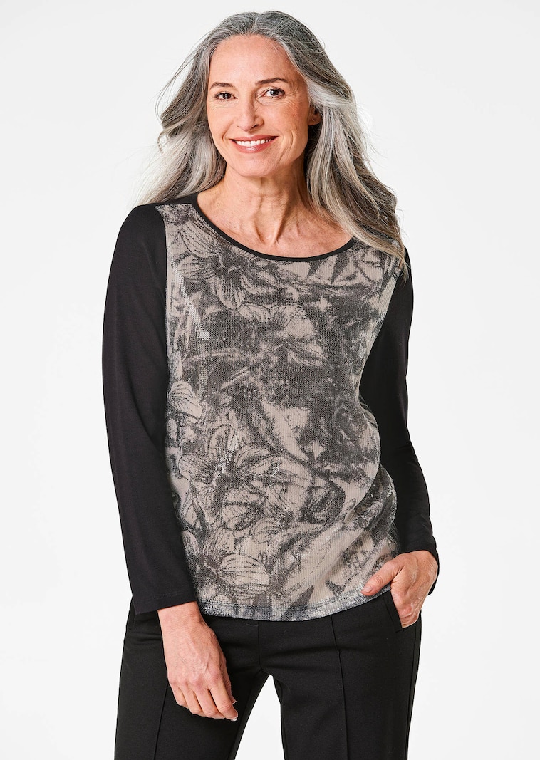 Langarmshirt mit Pailletten
