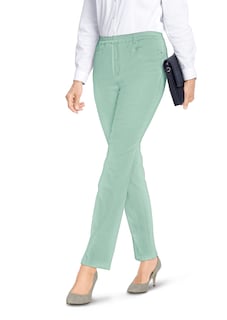Pantalon LOUISA à taille élastique en coton satiné thumbnail 7