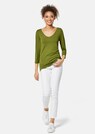 V-neck shirt with 3/4-length sleeves thumbnail 2