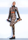 Leggings mit Leo-Print und Mesheinsätzen thumbnail 2