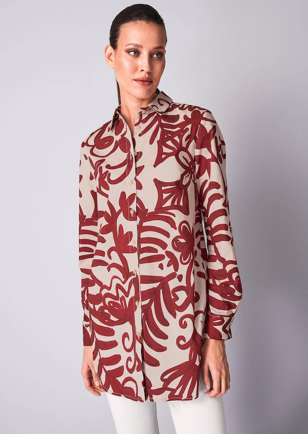 Bluse mit grafischem Druck