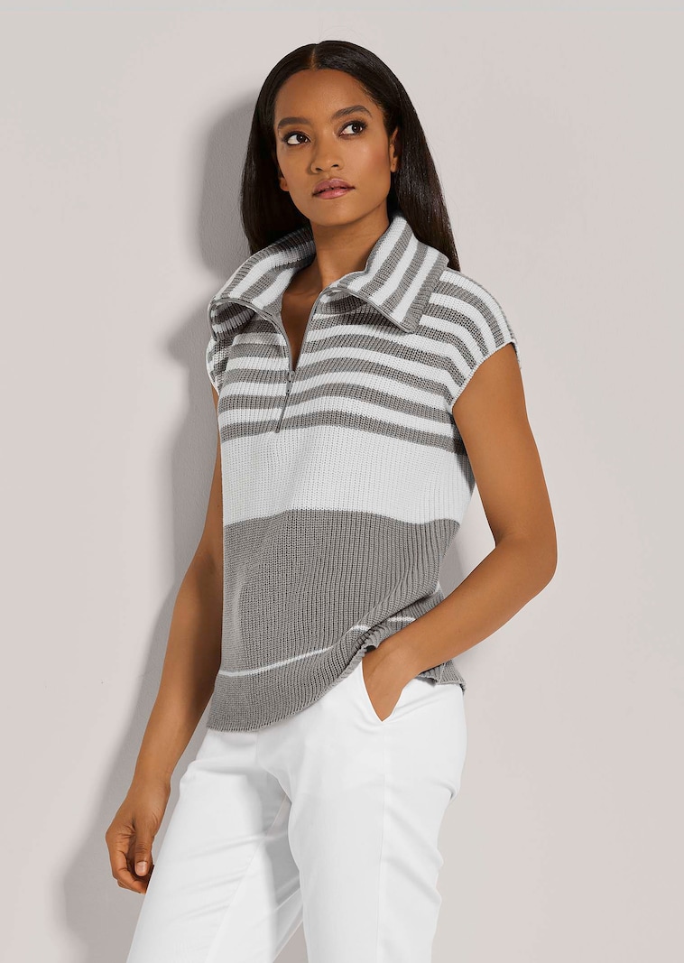 Strick-Troyer mit Glanz-Effekt