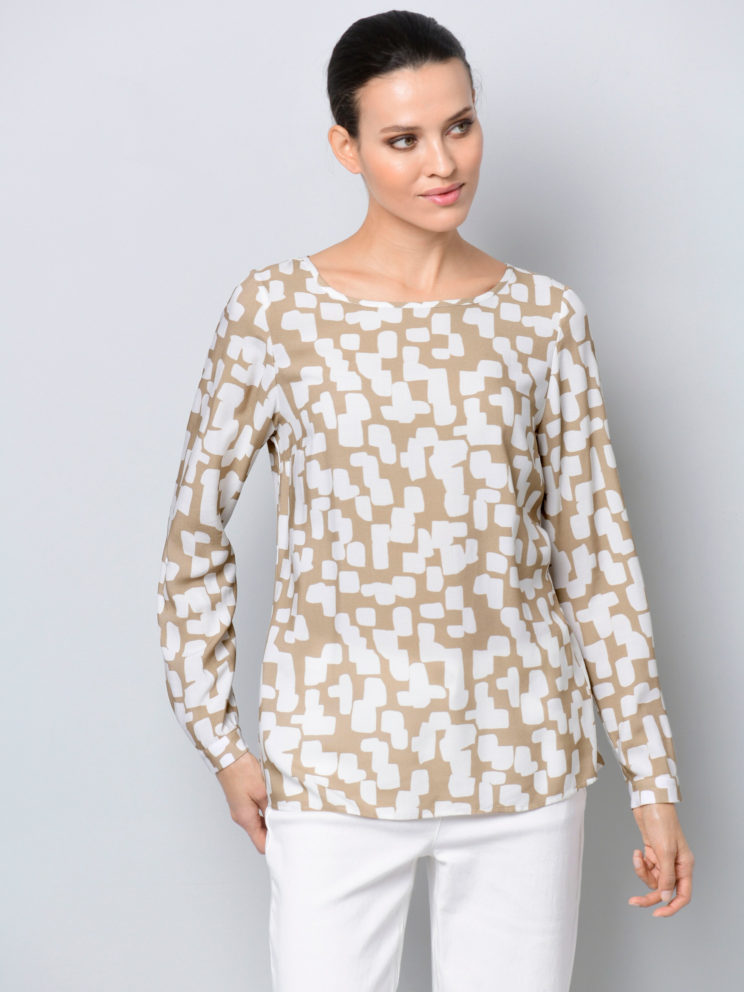Bluse mit Rundhalsausschnitt