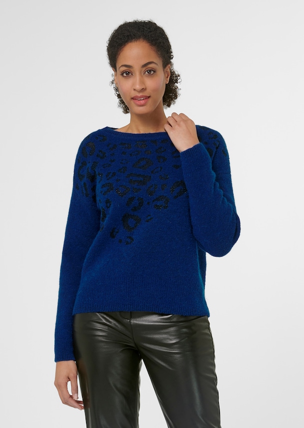 Jacquard jumper with sheen