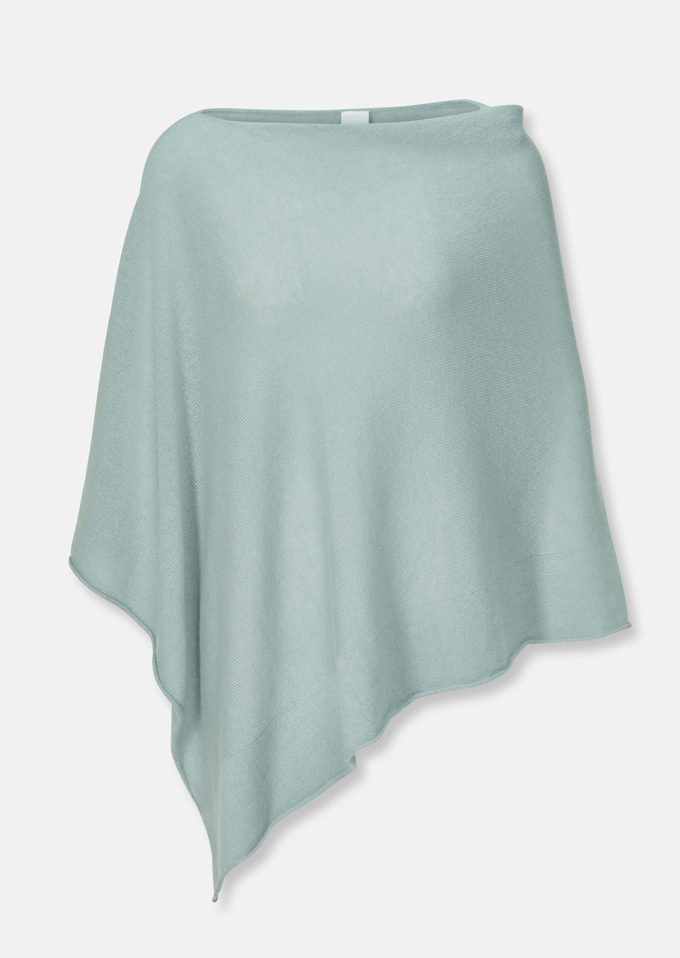 Knitted poncho made from pure cashmere