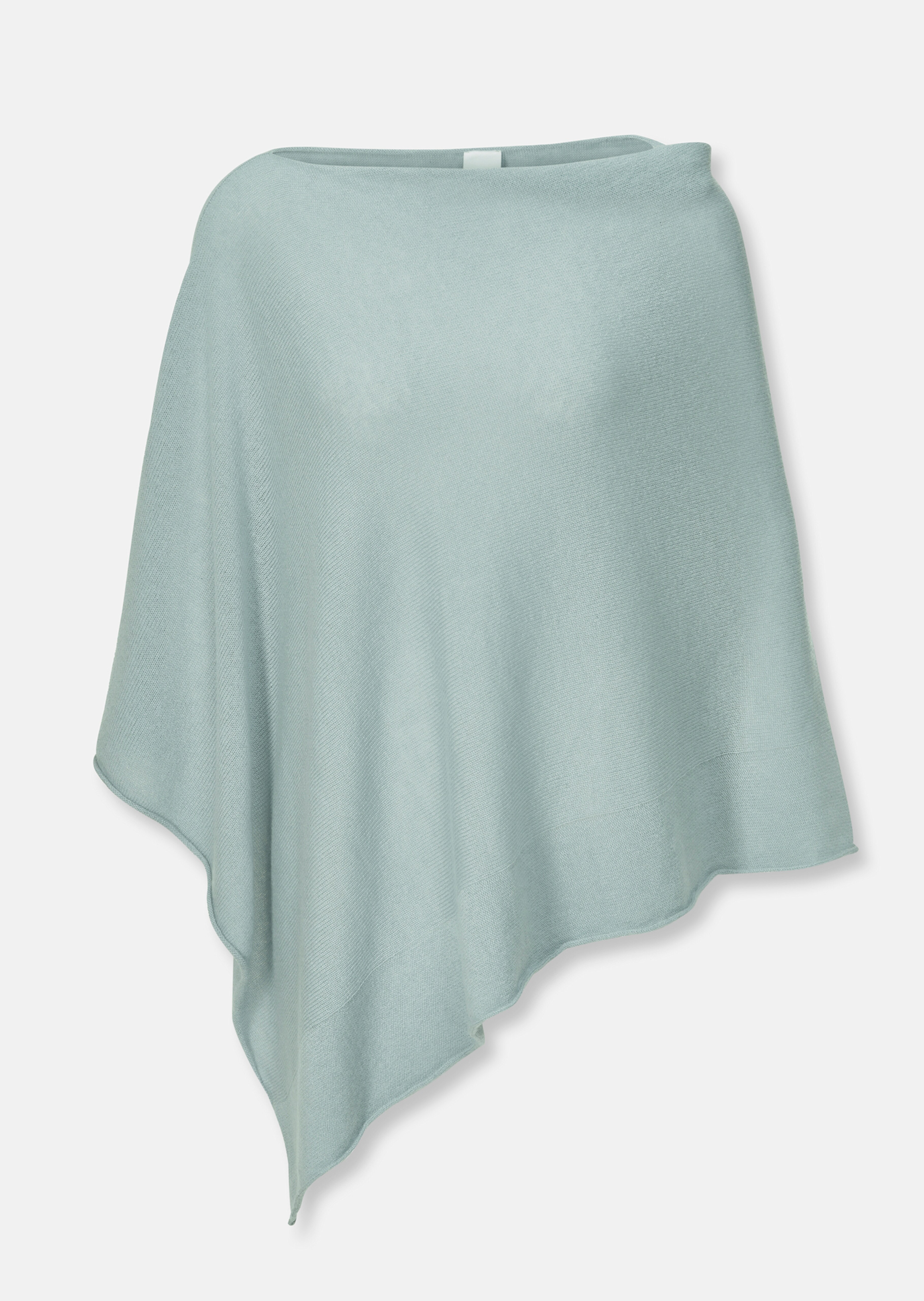 Knitted poncho made from pure cashmere