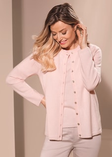 Kaschmirstrickjacke mit Rundhalsausschnitt thumbnail 7