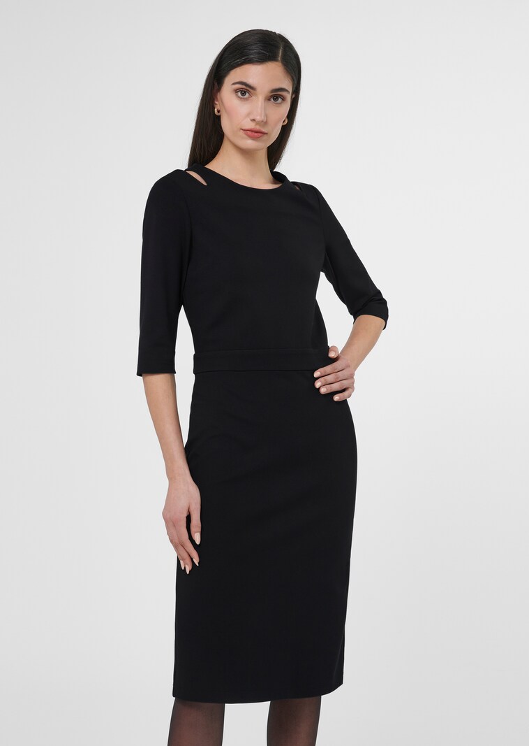 Sheath dress with sophisticated cut-outs