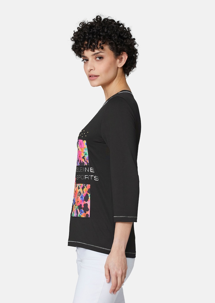 Edel-Shirt mit floralem Print und Glanz-Akzenten 3