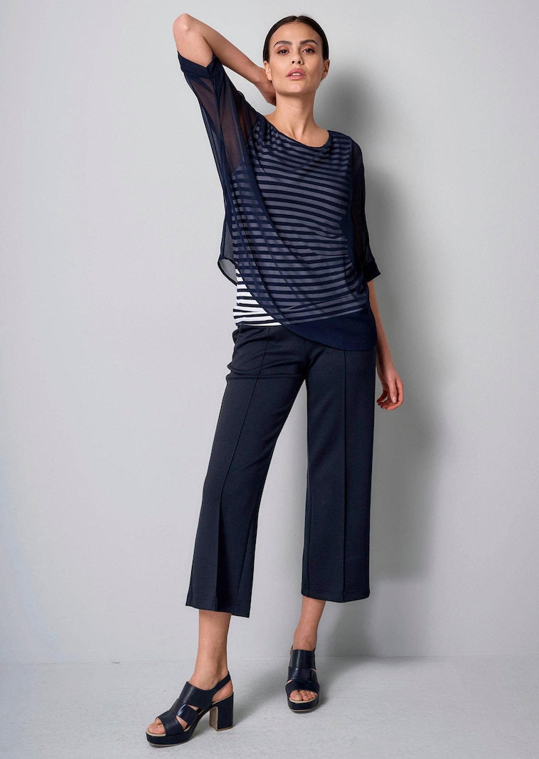 Bluse in Streifendessin