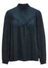 Blouse with stand-up collar and frill effect thumbnail 1