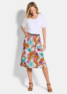 Jerseyrock mit Animal Print und Blumen thumbnail 2