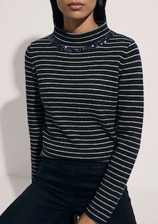 Striped and sequinned sweatshirt thumbnail 5