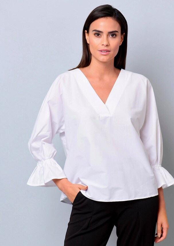 Oversizedbluse mit Volant am Ärmelabschluss 5