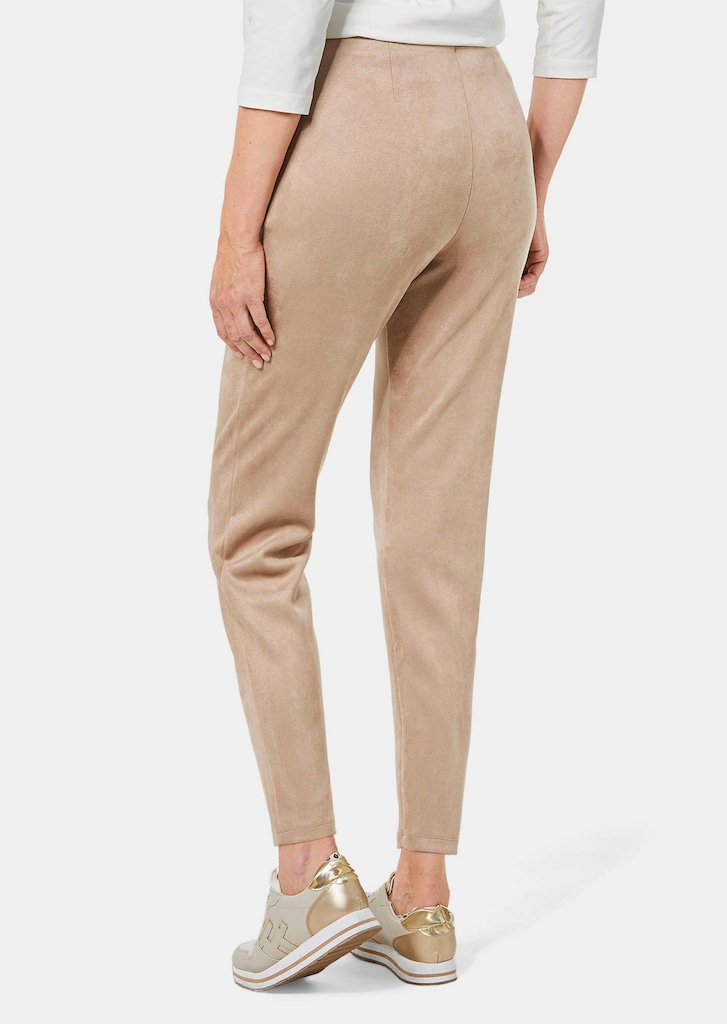 Moderne Leggings in trendigem Velourslederimitat 2