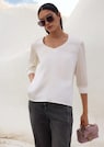 Blouse en soie stretch avec encolure en V thumbnail 7