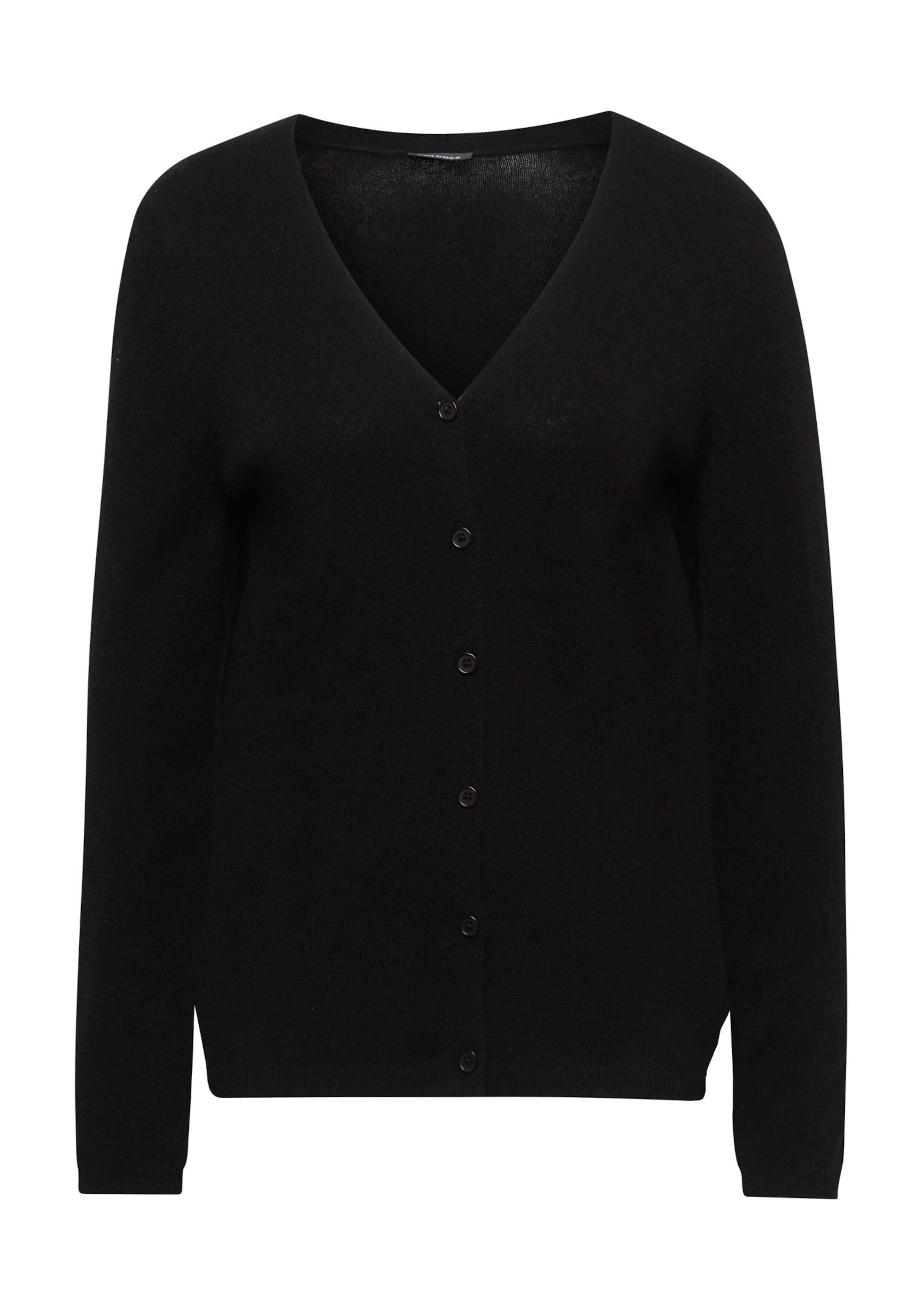 Weiche Kaschmirstrickjacke mit V-Ausschnitt