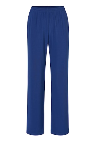 koningsblauw Comfortabele slinky broek met elastische tailleband