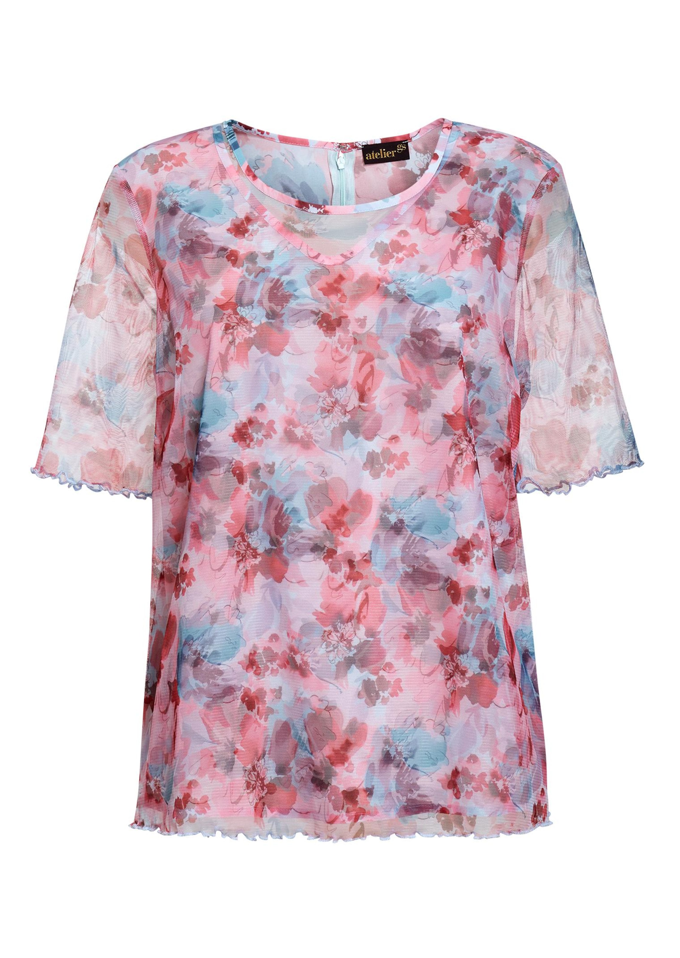 Druckbluse aus herrlich weichem Mesh